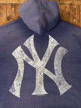 Load image into Gallery viewer, New York Yankees Vintage 90s Majestic Zip Up Hoodie Faded Navy ABC Vintage 