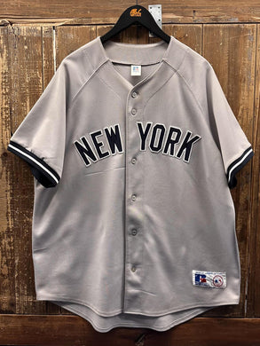 New York Yankees Vintage 90s Russell Baseball Jersey Grey ABC Vintage 