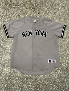 New York Yankees Vintage 90s Russell Baseball Jersey Grey ABC Vintage 