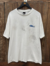 Load image into Gallery viewer, No Fear Vintage 90s It Takes A Bigger Man To Cry Cropped Tee Faded White ABC Vintage 