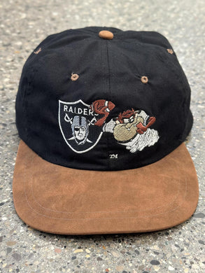 Oakland Raiders Vintage 90s Taz Snapback Black Brown ABC Vintage 