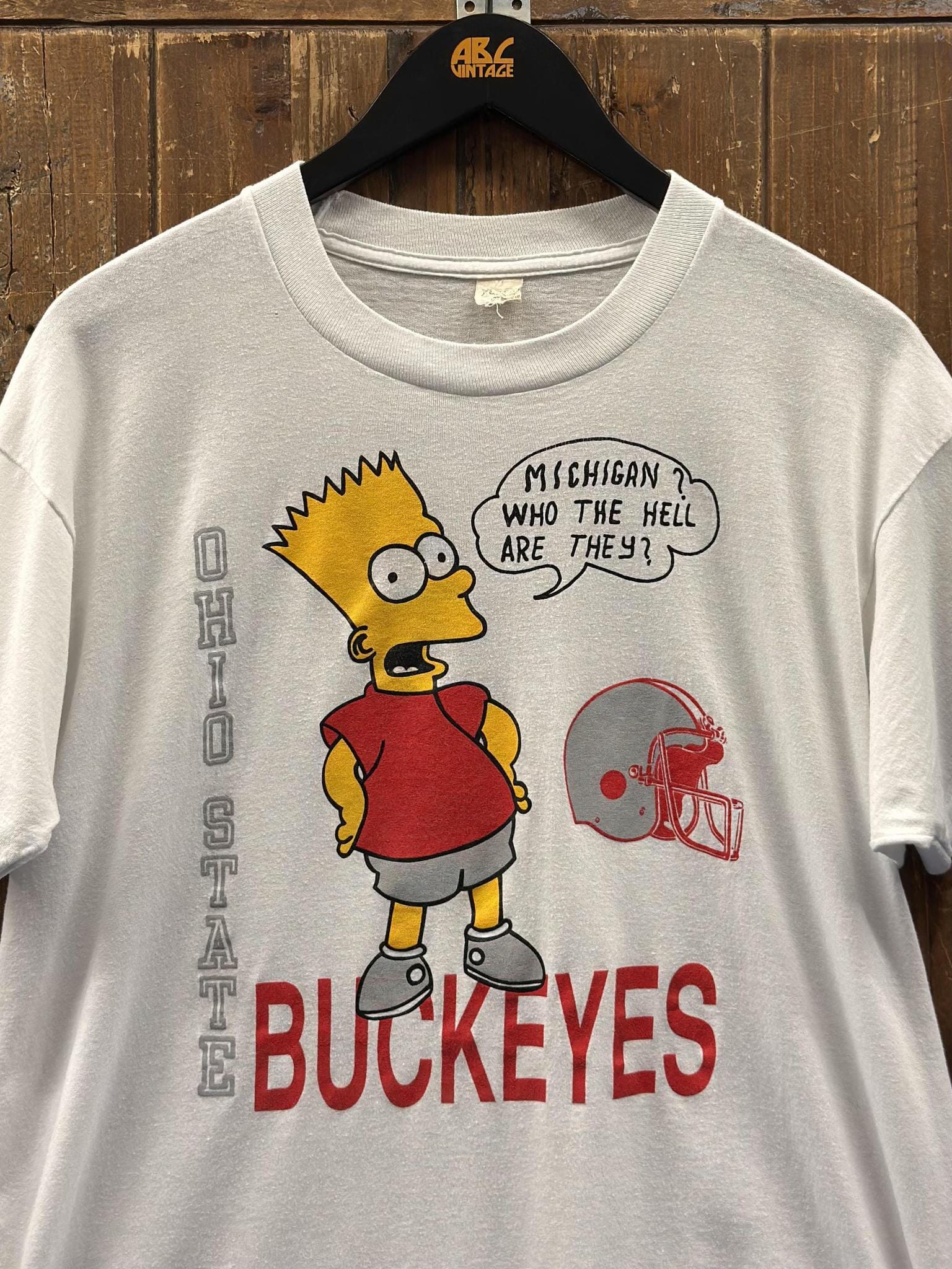 Ohio State Buckeyes Vintage 80s Bart Simpson Who The Hell Are 
