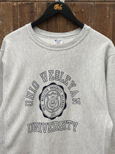 Load image into Gallery viewer, Ohio Wesleyan Univerisity Vintage 80s Champion Reverse Weave Crewneck Grey ABC Vintage 