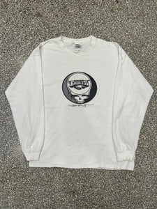 Philadelphia Eagles Grateful Dead Vintage 90s Bootleg L/S Tee Faded White ABC Vintage 