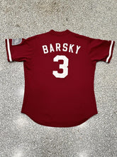 Load image into Gallery viewer, Philadelphia Phillies Barsky #3 Vintage 90s Majestic V-Neck Jersey Maroon ABC Vintage 