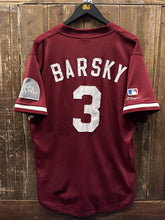 Load image into Gallery viewer, Philadelphia Phillies Barsky #3 Vintage 90s Majestic V-Neck Jersey Maroon ABC Vintage 