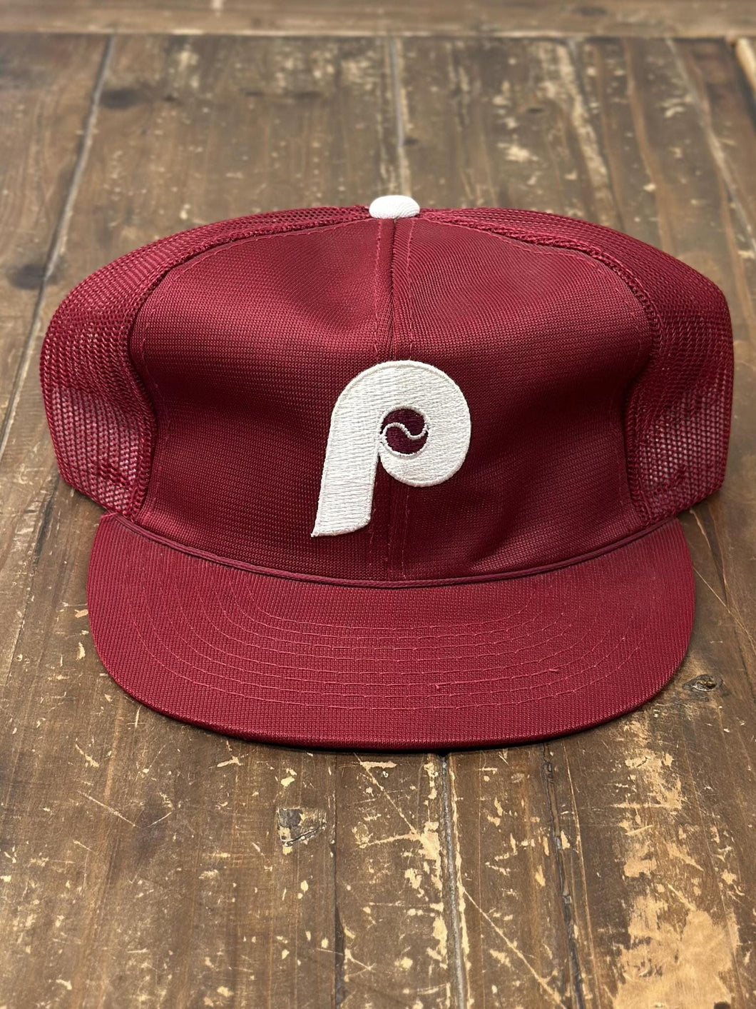 Philadelphia Phillies Vintage 80s Trucker Hat Burgundy ABC Vintage 