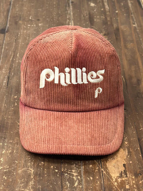 Philadelphia Phillies Vintage 90s Corduroy Snapback Faded Red ABC Vintage 