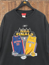 Load image into Gallery viewer, Pistons vs Lakers Vintage 2004 NBA Finals Tee Black ABC Vintage 