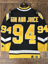 Load image into Gallery viewer, Pittsburgh Penguins Vintage 90s Starter Gin And Juice Starter Hockey Jersey Black Yellow ABC Vintage 