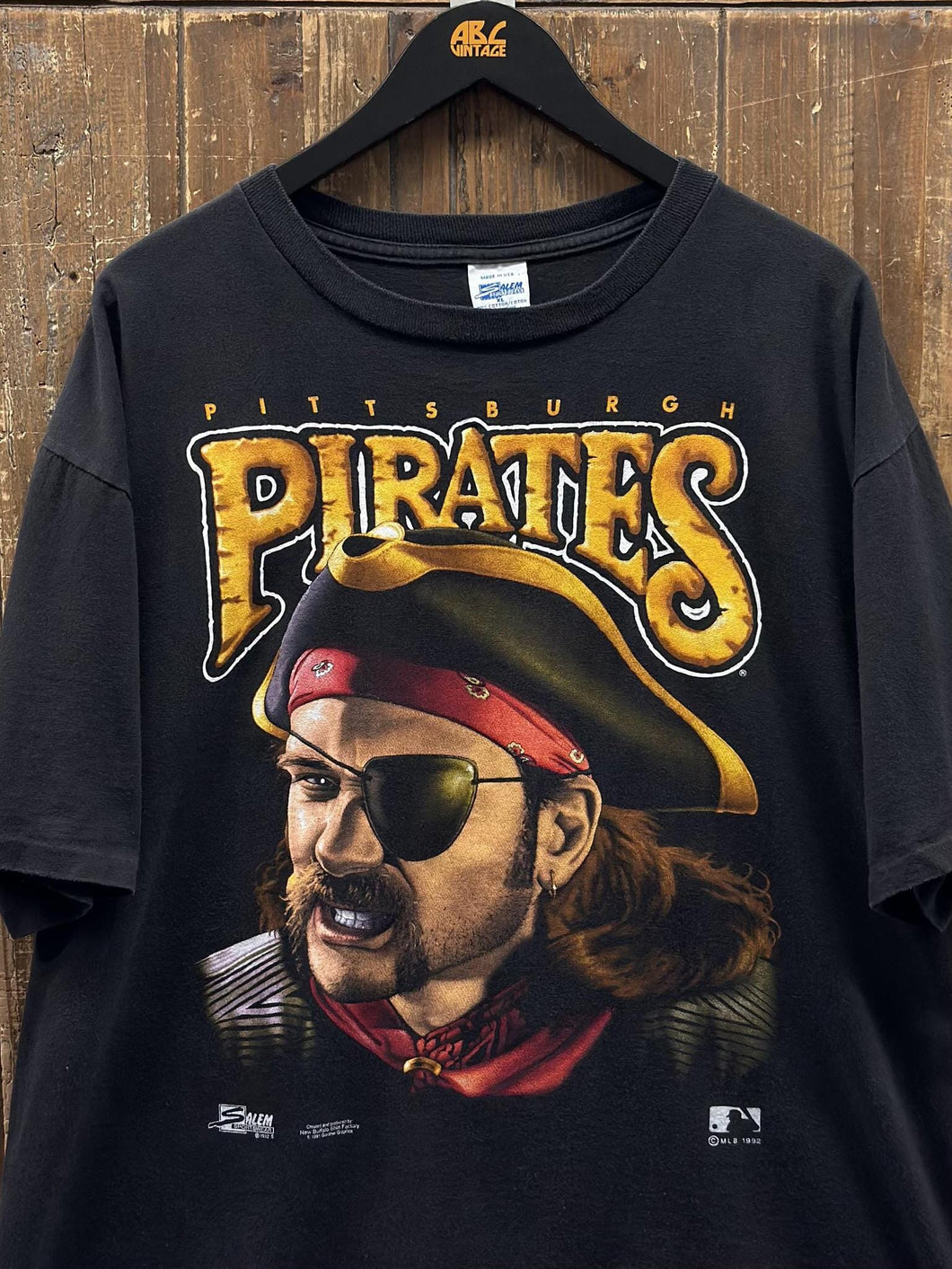 Pittsburgh Pirates Vintage 1992 Salem Tee Black ABC Vintage 