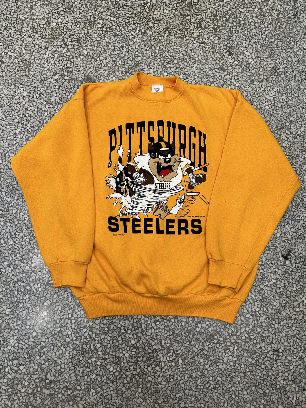 Pittsburgh Steelers Vintage 1992 Taz Crewneck Gold ABC Vintage 