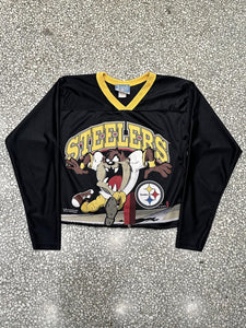 Pittsburgh Steelers Vintage 1996 Taz Cropped Football Jersey ABC Vintage 