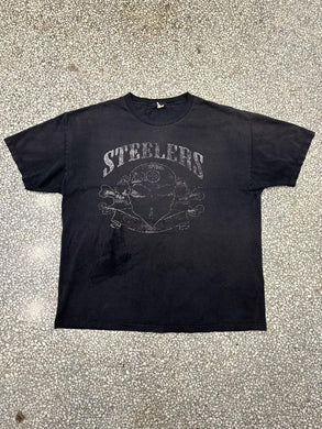 Pittsburgh Steelers Vintage 90s Fuck All The Haters Tee Super Faded ABC Vintage 