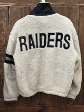 Load image into Gallery viewer, Raiders Vintage 90s Cliff Engle Sherpa Jacket Cream ABC Vintage 