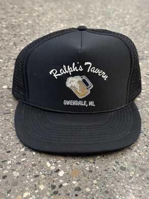 Ralph's Tavern Owendale Michigan Vintage 80s Trucker Hat Black ABC Vintage 