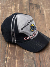 Load image into Gallery viewer, Rams Super Bowl Champions Vintage 2000 Racing Hat Black Silver ABC Vintage 