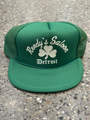 Reedy's Saloon Detroit Vintage 90s Trucker Hat Green ABC Vintage 