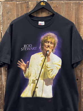Rod Stewart Vintage 1993 Tiger Stadium Detroit Concert Sold Out Tee Black ABC Vintage 