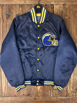 San Diego Chargers Vintage 90s Helmet Satin Bomber Jacket Navy ABC Vintage 