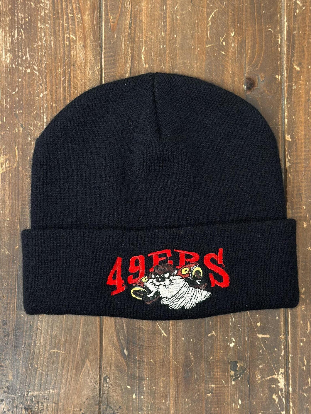 San Francisco 49ers Vintage 90s Taz Beanie Black ABC Vintage 