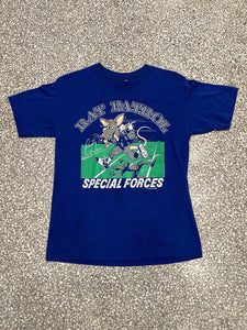 Seattle Seahawks Rusty Tillman Rat Patrol Vintage 1987 Special Forces Tee Paper Thin Blue ABC Vintage 