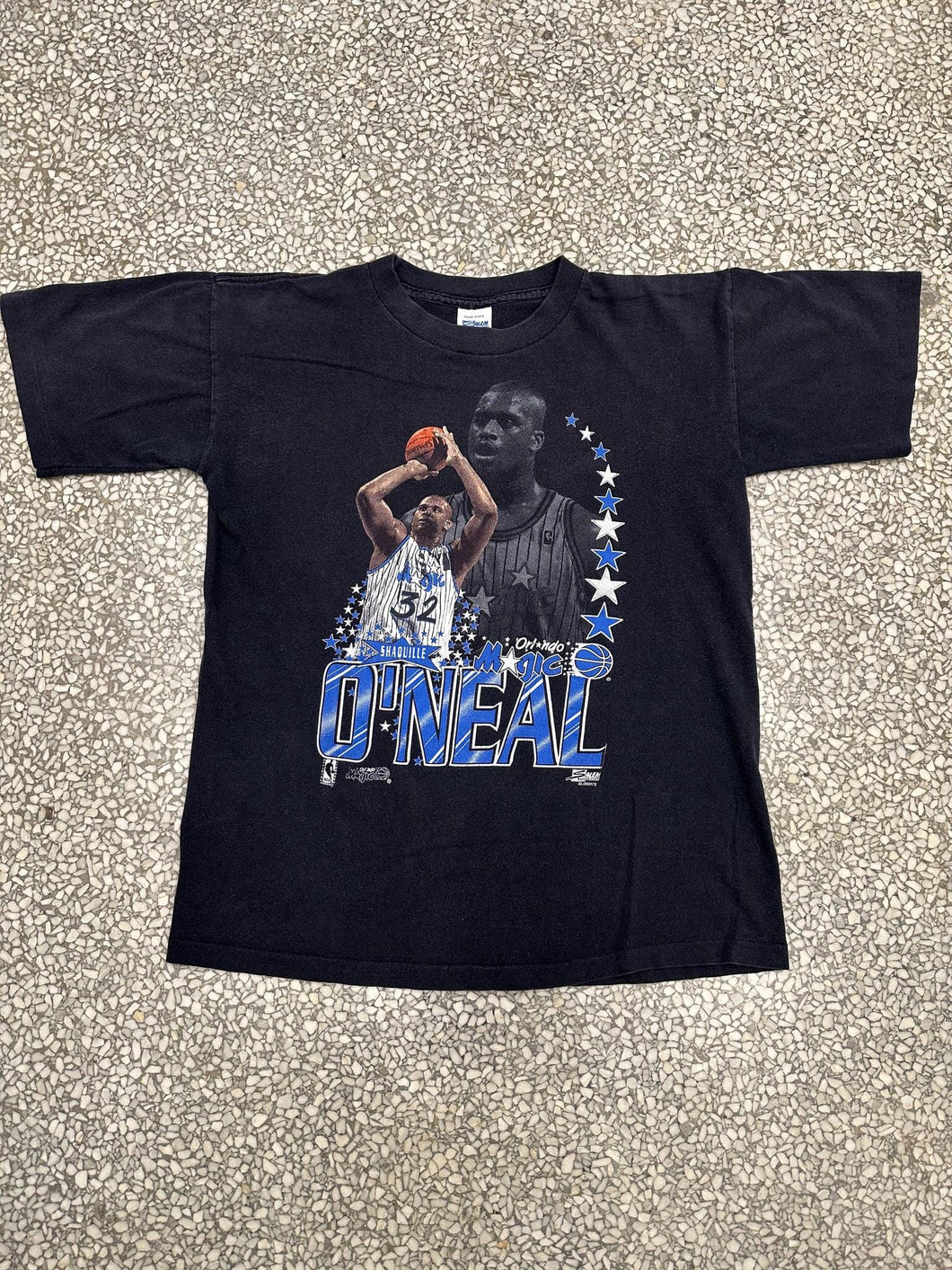 Shaq O'Neal Vintage 90s Salem Tee Faded Black ABC Vintage 