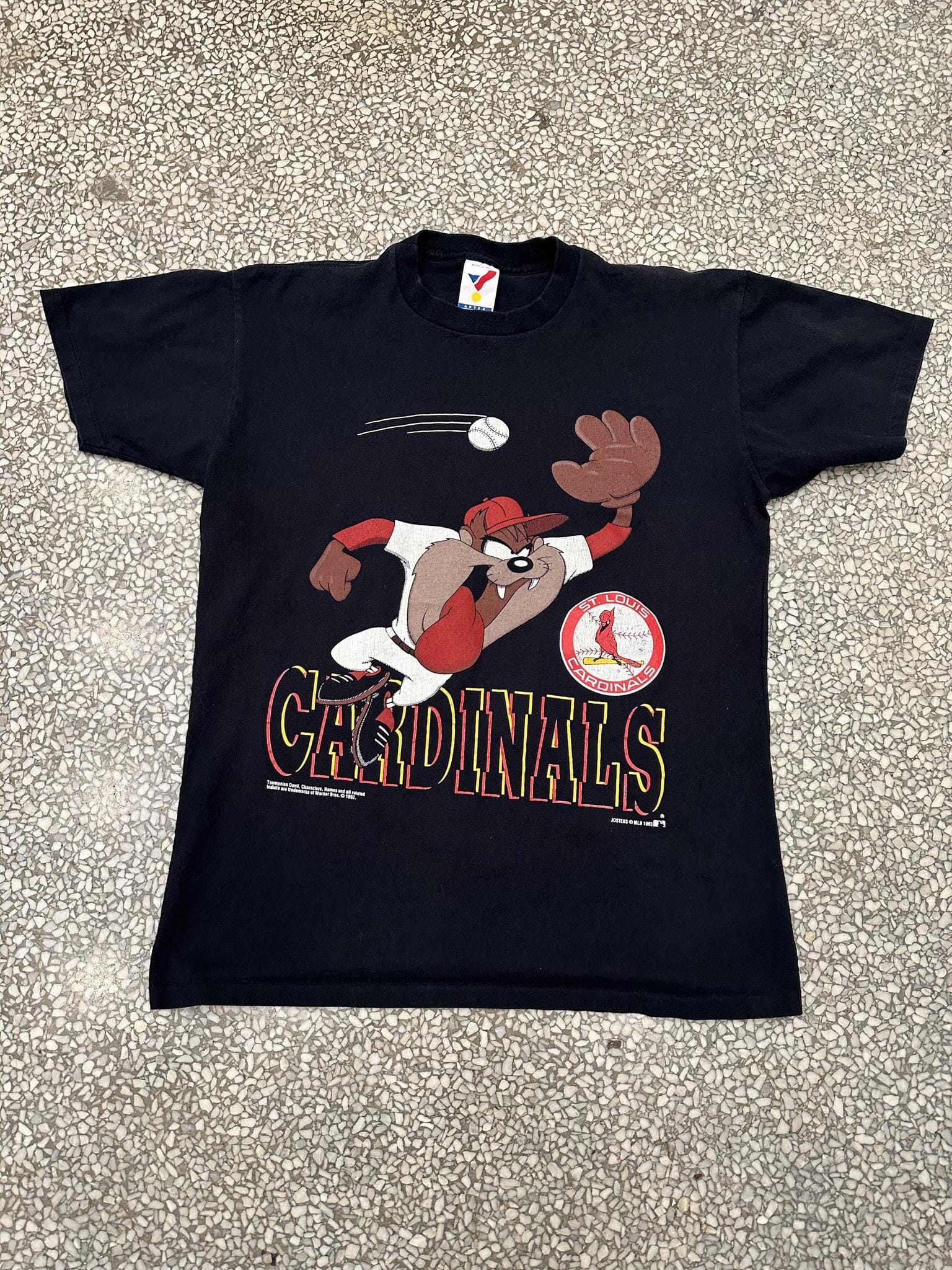 High quality Vintage 1993 St. Louis Cardinals AOP MLB Black Short Sleeves Tee