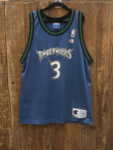 Load image into Gallery viewer, Stephon Marbury Minnesota Timberwolves Vintage 90s Youth Champion Jersey Blue ABC Vintage 