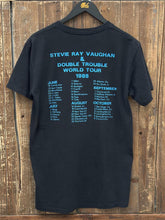 Load image into Gallery viewer, Stevie Ray Vaughan Vintage 1988 Double Trouble World Tour Tee Faded Black ABC Vintage 