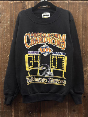 Super Bowl Champions Vintage 90s Youth Crewneck Black ABC Vintage 