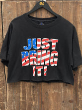 Load image into Gallery viewer, The Rock Vintage 90s Just Bring It Cropped Tee Black ABC Vintage 