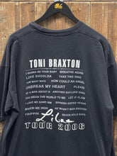Load image into Gallery viewer, Toni Braxton Vintage 2006 Libra Tour Pro Club Tag Tee Black ABC Vintage 