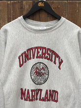 Load image into Gallery viewer, University of Maryland Vintage 80s Champion Reverse Weave Crewneck Grey ABC Vintage 