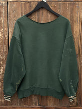 Load image into Gallery viewer, Up North Michigan Vintage 90s Cut Neck Sweatshirt Faded Green ABC Vintage 