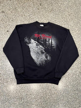 Load image into Gallery viewer, Up North Michigan Vintage 90s Wolf Crewneck Black ABC Vintage 