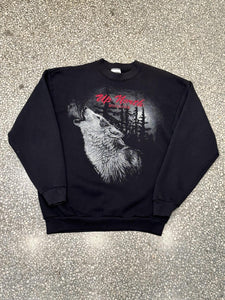 Up North Michigan Vintage 90s Wolf Crewneck Black ABC Vintage 