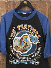 Load image into Gallery viewer, US Music Festival Vintage 1983 Raglan Tee Black Blue ABC Vintage 