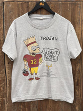 Load image into Gallery viewer, USC Trojan Vintage 80s Bart Simpson Tee Faded Grey ABC Vintage 