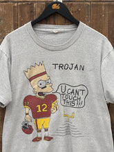 Load image into Gallery viewer, USC Trojan Vintage 80s Bart Simpson Tee Faded Grey ABC Vintage 