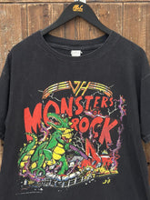 Load image into Gallery viewer, Van Halen Vintage 1988 Monsters of Rock Tour Tee Faded Black ABC Vintage XL 