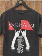Load image into Gallery viewer, Van Halen Vintage 1988 OU812 Tour Tee Paper Thin Black Purple Teal ABC Vintage 