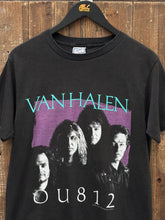 Load image into Gallery viewer, Van Halen Vintage 1988 OU812 Tour Tee Paper Thin Black Purple Teal ABC Vintage 