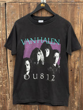 Load image into Gallery viewer, Van Halen Vintage 1988 OU812 Tour Tee Paper Thin Black Purple Teal ABC Vintage 