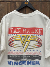 Load image into Gallery viewer, Van Halen Vintage 1993 Live Right Here Right Now The Tour Tee Faded White ABC Vintage 