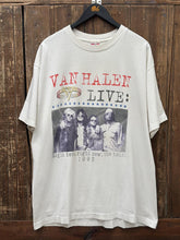 Load image into Gallery viewer, Van Halen Vintage 1993 Live Right Here Right Now The Tour Tee Faded White ABC Vintage 