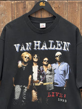 Load image into Gallery viewer, Van Halen Vintage 1993 Live World Tour Fruit of The Loom Tag Tee Black ABC Vintage 
