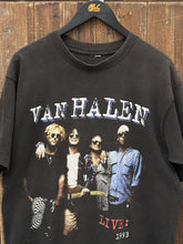 Load image into Gallery viewer, Van Halen Vintage 1993 Live World Tour Tee Faded Black ABC Vintage 
