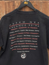 Load image into Gallery viewer, Van Halen Vintage 1995-96 Balance Tour Fruit of The Loom Tag Tee Faded Black ABC Vintage 