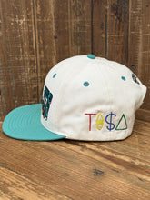 Load image into Gallery viewer, Vancouver Grizzlies Vintage 90s TI$A Custom Snapback Aged White Teal Blue ABC Vintage 